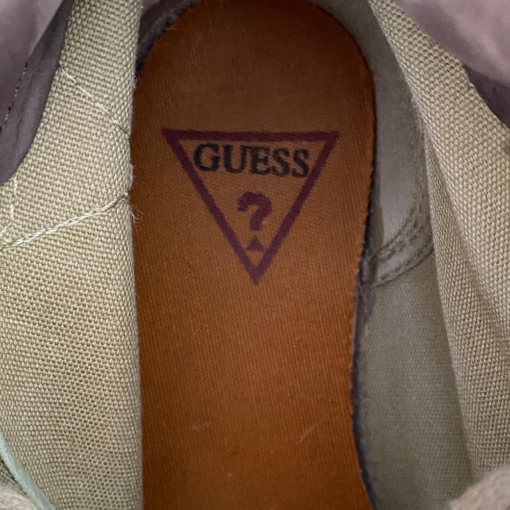 VINTAGE 2001 Guess Dakota II Utility Sneakers Moss Green W/ Box Y2K Rare - 7.5 - Picture 2 of 9